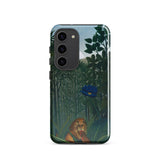 The Repast of the Lion - Henri Rousseau Phone Case Samsung Galaxy S23 / Gloss Phone Case Detailed Illustration Lion Lush Green Jungle Henri