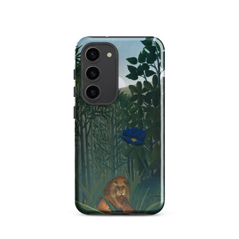 The Repast of the Lion - Henri Rousseau Phone Case Samsung Galaxy S23 / Gloss Phone Case Detailed Illustration Lion Lush Green Jungle Henri