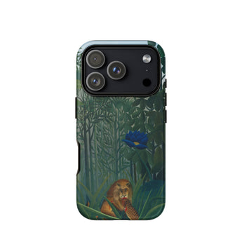 The Repast of the Lion - Henri Rousseau Phone Case Iphone 17 Pro / Matte Phone Case Detailed Illustration Lion Lush Green Jungle Henri