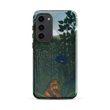The Repast of the Lion - Henri Rousseau Phone Case Samsung Galaxy S23 Plus / Gloss Phone Case Detailed Illustration Lion Lush Green Jungle