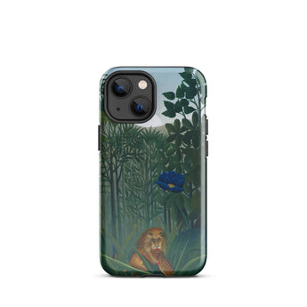The Repast of the Lion - Henri Rousseau Phone Case Iphone 13 Mini / Gloss Phone Case Detailed Illustration Lion Lush Green Jungle Henri