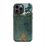 The Repast of the Lion - Henri Rousseau Phone Case Iphone 13 Pro Max / Gloss Phone Case Detailed Illustration Lion Lush Green Jungle Henri