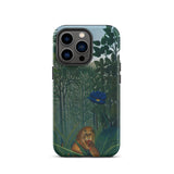 The Repast of the Lion - Henri Rousseau Phone Case Iphone 13 Pro / Matte Phone Case Detailed Illustration Lion Lush Green Jungle Henri