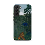 The Repast of the Lion - Henri Rousseau Phone Case Samsung Galaxy S22 Plus / Matte Phone Case Detailed Illustration Lion Lush Jungle Deep
