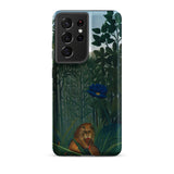 The Repast of the Lion - Henri Rousseau Phone Case Samsung Galaxy S21 Ultra / Matte Phone Case Detailed Illustration Lion Lush Jungle Deep