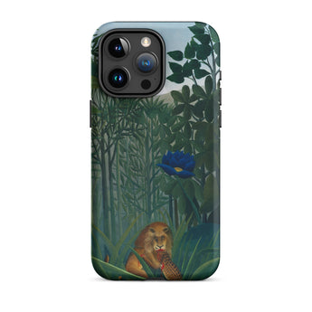 The Repast of the Lion - Henri Rousseau Phone Case Iphone 15 Pro Max / Matte Phone Case Detailed Illustration Lion Lush Jungle Vibrant