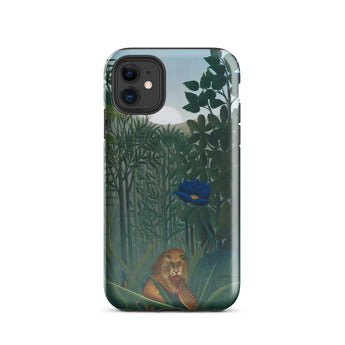The Repast of the Lion - Henri Rousseau Phone Case Iphone 11 / Gloss Phone Case Jungle Scene Lush Green Foliage Vibrant Henri Rousseau
