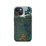 The Repast of the Lion - Henri Rousseau Phone Case Iphone 13 / Matte Phone Case Lion Lush Green Jungle Foliage Blue Henri Rousseau Iphone,