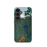 The Repast of the Lion - Henri Rousseau Phone Case Samsung Galaxy S24 / Matte Phone Case Lush Jungle Scene Lion Among Green Henri Rousseau