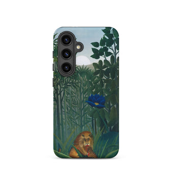 The Repast of the Lion - Henri Rousseau Phone Case Samsung Galaxy S24 / Matte Phone Case Lush Jungle Scene Lion Among Green Henri Rousseau