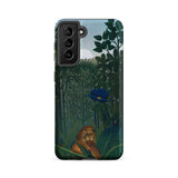 The Repast of the Lion - Henri Rousseau Phone Case Samsung Galaxy S21 Fe / Matte Phone Case Lush Jungle Scene Deep Greens Vibrant Henri