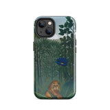 The Repast of the Lion - Henri Rousseau Phone Case Iphone 14 / Gloss Phone Case Vibrant Jungle Scene Lush Green Foliage Henri Rousseau