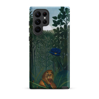 The Repast of the Lion - Henri Rousseau Phone Case Samsung Galaxy S22 Ultra / Matte Phone Case Vibrant Jungle Scene Lush Green Foliage