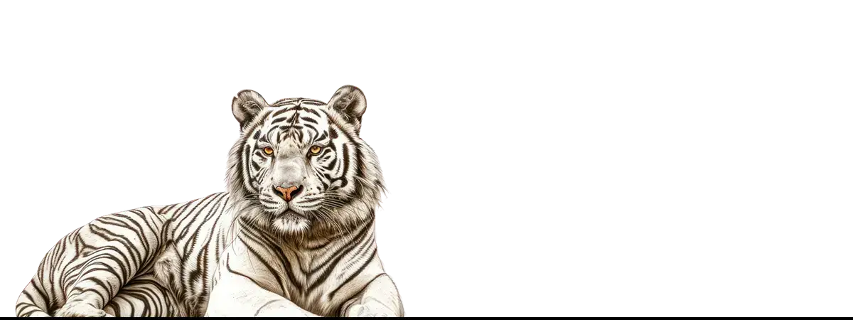Resting white tiger art iPhone case showcasing exotic animal design for eclectic art nerds