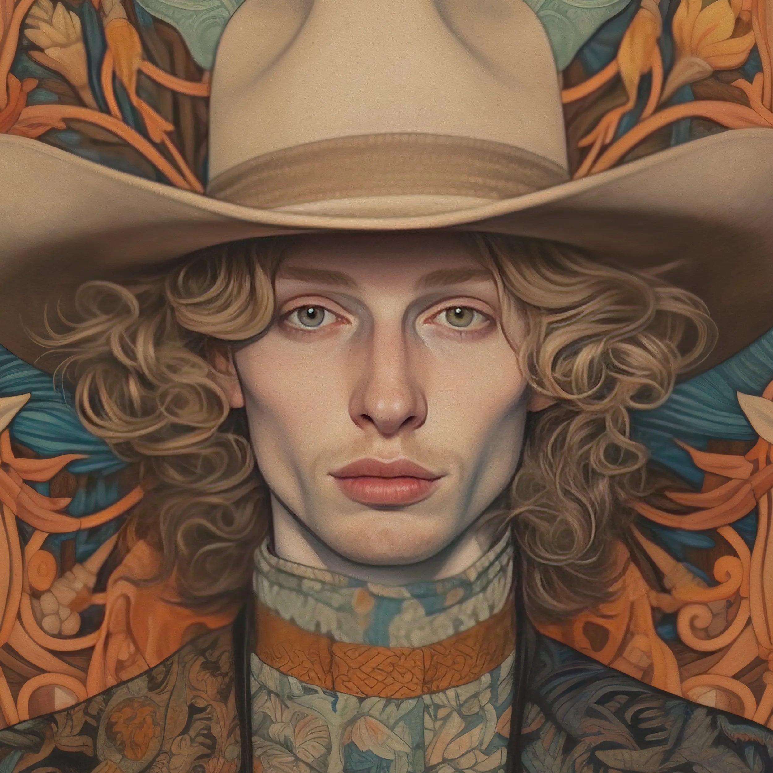 Reuben - Gay Cowboy Art Print - Handsome Queerart Dandy - Posters Prints & Visual Artwork - Aesthetic Art