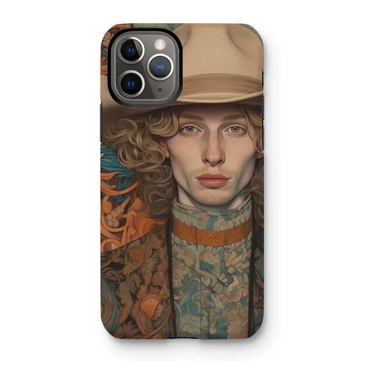 Reuben - Gay Redhead Cowboy Iphone Case, 11 Pro / Matte, Phone Case Painted Portrait Person Hat Colorful Patterned