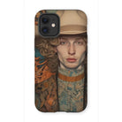 Reuben - Gay Redhead Cowboy Iphone Case, 12 Mini / Matte, Phone Case Painted Portrait Person Hat Patterned Clothing