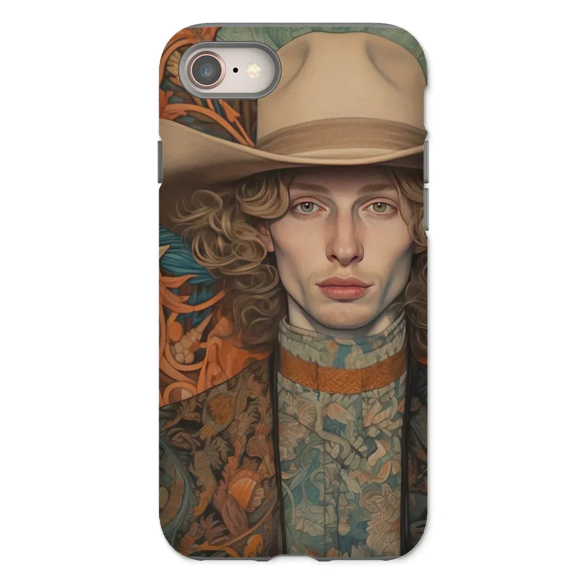 Reuben - Gay Redhead Cowboy Iphone Case, 8 / Matte, Phone Case Artistic Portrait Person Hat Patterned Clothing