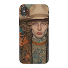 Reuben - Gay Redhead Cowboy Iphone Case, x / Matte, Phone Case Artistic Portrait Person Cowboy Hat Patterned