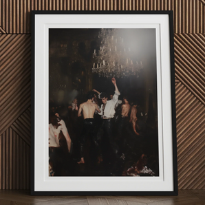 Reverie - Gay Circuit Party Aristocrats Art Print, 12x16’’ / 31x41cm / Black Frame / 2’’ Matboard, Framed Party Scene Print