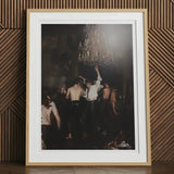 Reverie - Gay Circuit Party Aristocrats Art Print, 12x16’’ / 31x41cm / Natural Frame / 2’’ Matboard, Framed Print Dimly Lit Party Scene