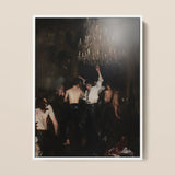 Reverie - Gay Circuit Party Aristocrats Art Print / Canvas Framed Moody Dimly Lit Dance Scene, Peeled Fruit Prints