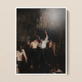 Reverie - Neo-rococo Gay Circuit Framed Canvas, 12x16’’ / 31x41cm / White Floating Frame, Framed Photograph People Dimly Lit Room Chandelier