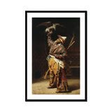 Rich Kyrgyz Hunter with a Falcon - Vasily Vereshchagin Art Print, Colorfully Dressed Medieval Jester Fool Dramatic Gesture