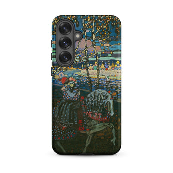 Riding Couple - Wassily Kandinsky Samsung Case, Galaxy S25 Plus / Matte, Smartphone Case Vibrant Impressionistic Painting Person Horse Body