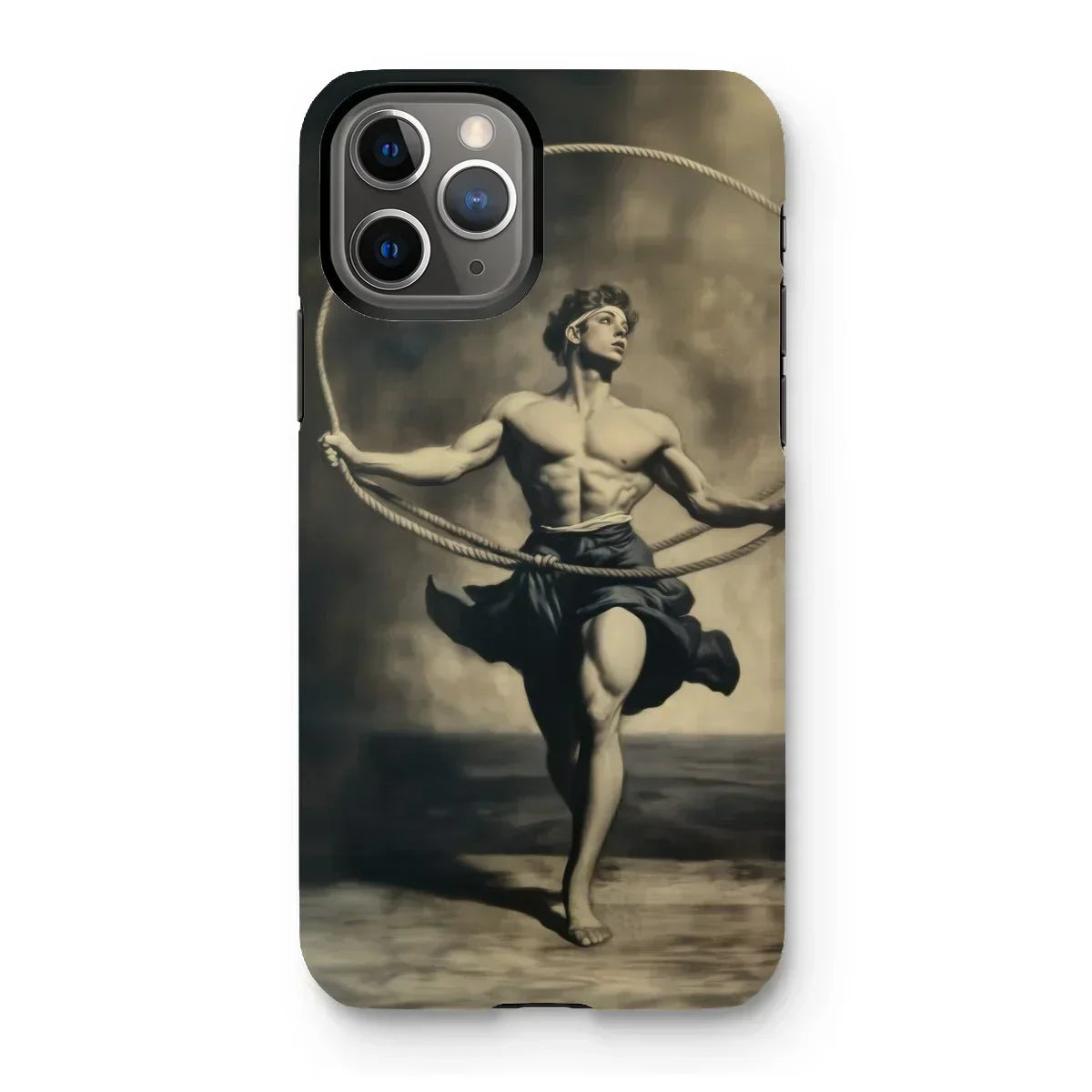 Ringleader - Gay Neoclassical Art Iphone Case, 11 Pro / Matte, Phone Case Vintage Photograph Male Dancer Hoop