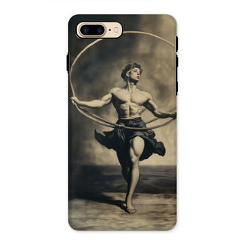 Ringleader - Gay Neoclassical Art Iphone Case, 8 Plus / Matte, Phone Case Vintage Photograph Muscular Male Dancer Hoop