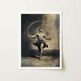 Ringleader - Gay Neoclassical Art Print / Canvas Framed Sepia-toned Muscular Man Motion Rope Hoop Queer Body Liberation, Dance Prints