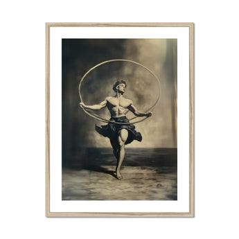 Ringleader - Gay Neoclassical Art Print, Vintage Black White Photograph Dancer Hoop