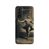 Ringleader - Gay Neoclassical Art Samsung Case, Galaxy S21 / Matte, Black Smartphone Case Sepia-toned Muscular Man Rope