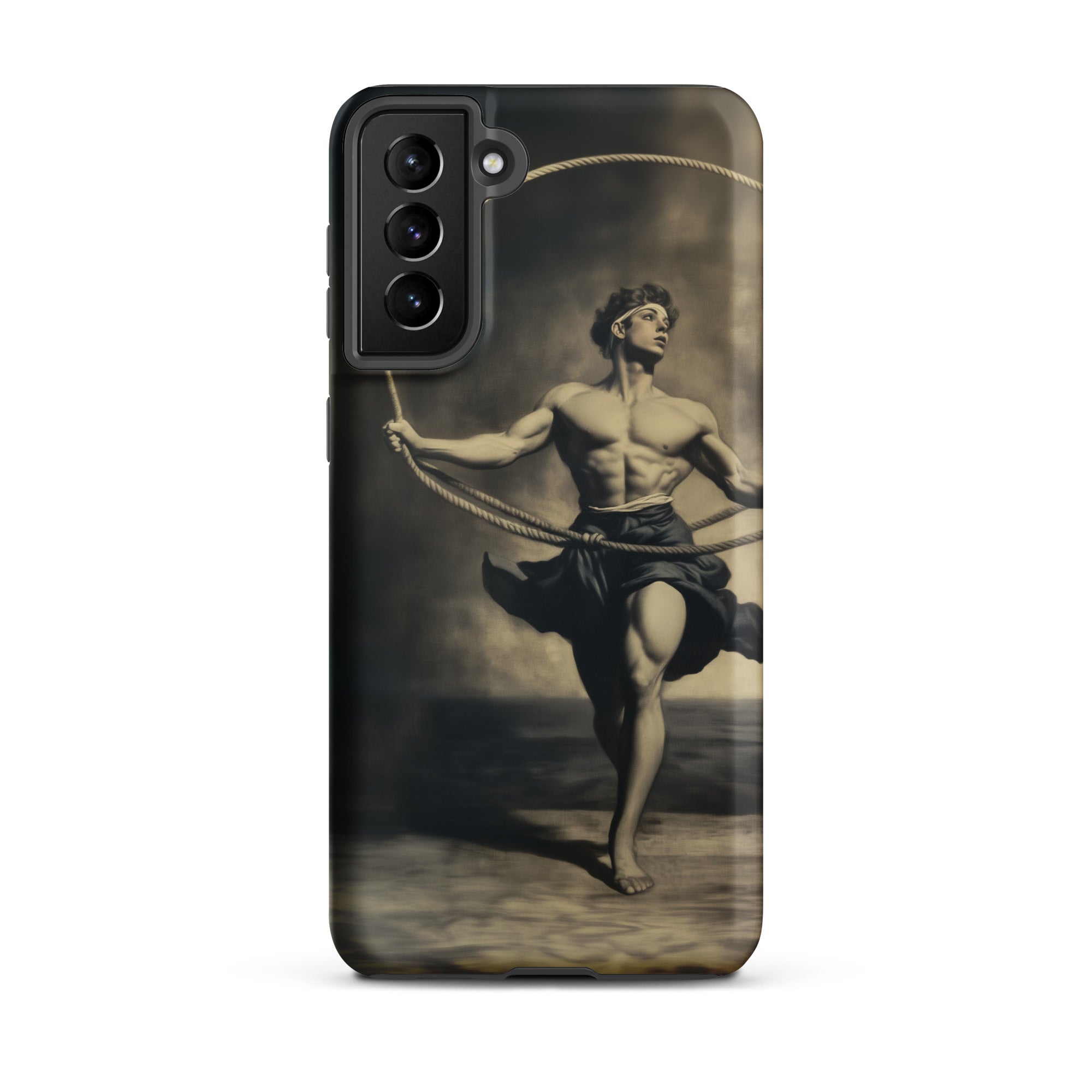 Ringleader Gay Neoclassical Art Samsung Case, Galaxy S21 Plus / Matte, Phone Case Classical Style Painting Muscular Man Rope