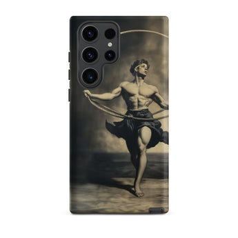 Ringleader - Gay Neoclassical Art Samsung Case, Galaxy S23 Ultra / Matte, Smartphone Case Sepia-toned Illustration Muscular Man Rope
