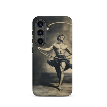 Ringleader - Gay Neoclassical Art Samsung Case, Galaxy S24 / Matte, Smartphone Case Sepia-toned Muscular Man Rope