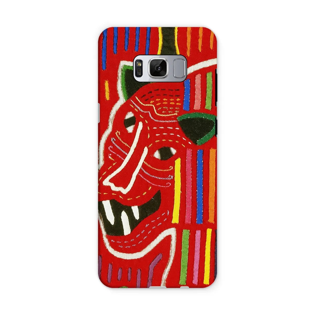 Roaring Tiger - Mola Needlework Art Phone Case - Samsung Galaxy S8 / Matte - Mobile Phone Cases - Aesthetic Art