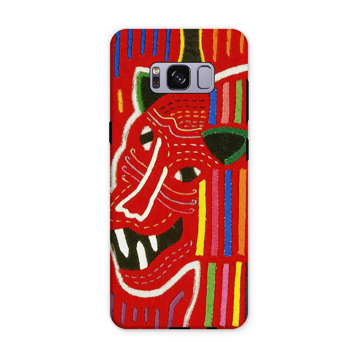 Roaring Tiger - Mola Needlework Art Phone Case - Samsung Galaxy S8 Plus / Matte - Mobile Phone Cases - Aesthetic Art