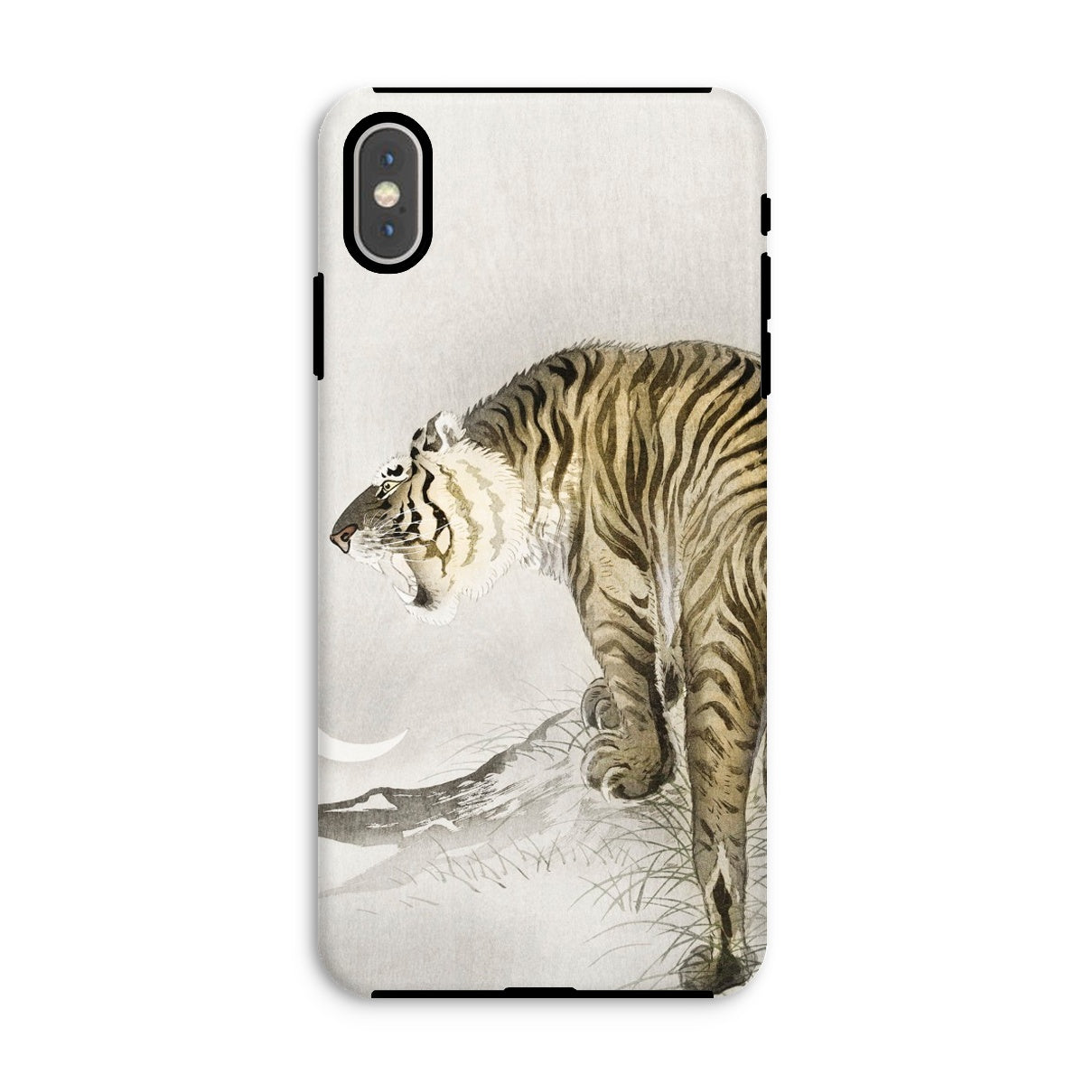 Roaring Tiger Ohara Koson Shin Hanga Iphone Case, Xs Max / Matte, Phone Case Artistic Illustration Tiger Snowy Landscape