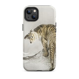 Roaring Tiger - Ohara Koson Shin-hanga Phone Case Iphone 14 Plus / Matte Tiger-themed Phone Case Ohara Koson, Koson’s Fierce Tiger, Koson