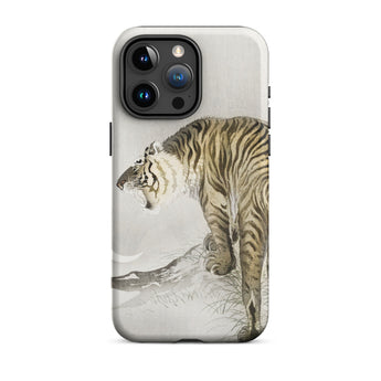 Roaring Tiger - Ohara Koson Shin-hanga Phone Case Iphone 15 Pro Max / Matte Tiger-themed Phone Case Ohara Koson, Koson’s Fierce Tiger,
