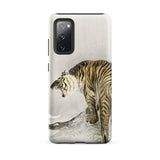 Roaring Tiger - Ohara Koson Shin-hanga Phone Case Samsung Galaxy S20 Fe / Matte Sleek Light Gray Phone Case Detailed Illustration Tiger