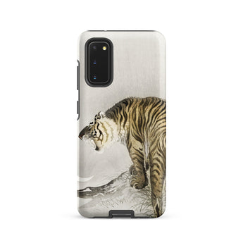 Roaring Tiger - Ohara Koson Shin-hanga Samsung Case, Galaxy S20 / Matte, White Phone Case Tiger Illustration