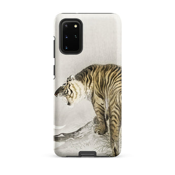 Roaring Tiger - Ohara Koson Shin-hanga Samsung Case, Galaxy S20 Plus / Matte, White Phone Case Tiger Illustration