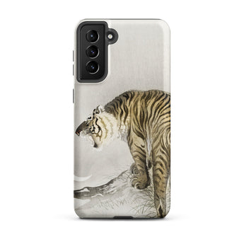 Roaring Tiger - Ohara Koson Shin-hanga Samsung Case, Galaxy S21 Plus / Matte, Smartphone Case Tiger Illustration
