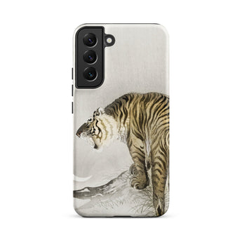Roaring Tiger - Ohara Koson Shin-hanga Samsung Case, Galaxy S22 Plus / Matte, White Phone Case Tiger Illustration