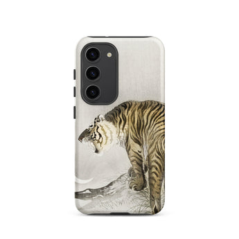 Roaring Tiger - Ohara Koson Shin-hanga Samsung Case, Galaxy S23 / Matte, White Smartphone Tiger Illustration Case