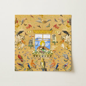 Robyn - Surreal Pop Art Bird Collage Print, 12x12’’ / 31x31cm / Unframed / no Border, Posters Prints & Visual Artwork, Toby Leon