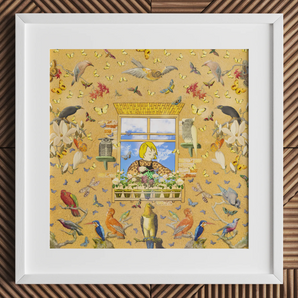 Robyn - Surreal Pop Art Bird Collage Print